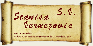 Staniša Vermezović vizit kartica